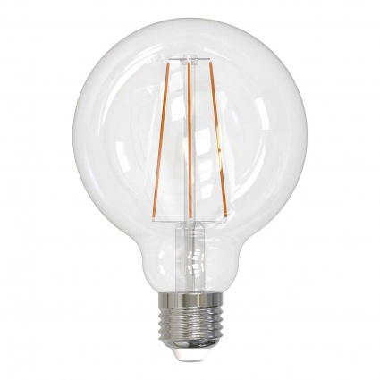 Лампа светодиодная филаментная (UL-00004864) Uniel E27 15W 3000K прозрачная LED-G95-15W/3000K/E27/CL PLS02WH