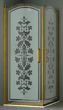 Душевой уголок Sturm Eleganz 100 gold декор