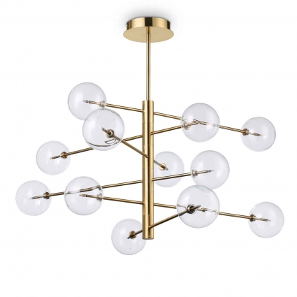 Подвесная люстра Ideal Lux Equinoxe SP12 Ottone Antico